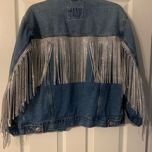 Forever 21 size M bling jean jacket